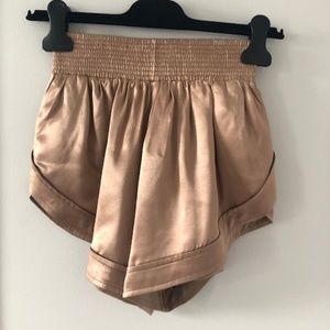 The Line by Key Silky Champagne Shorts